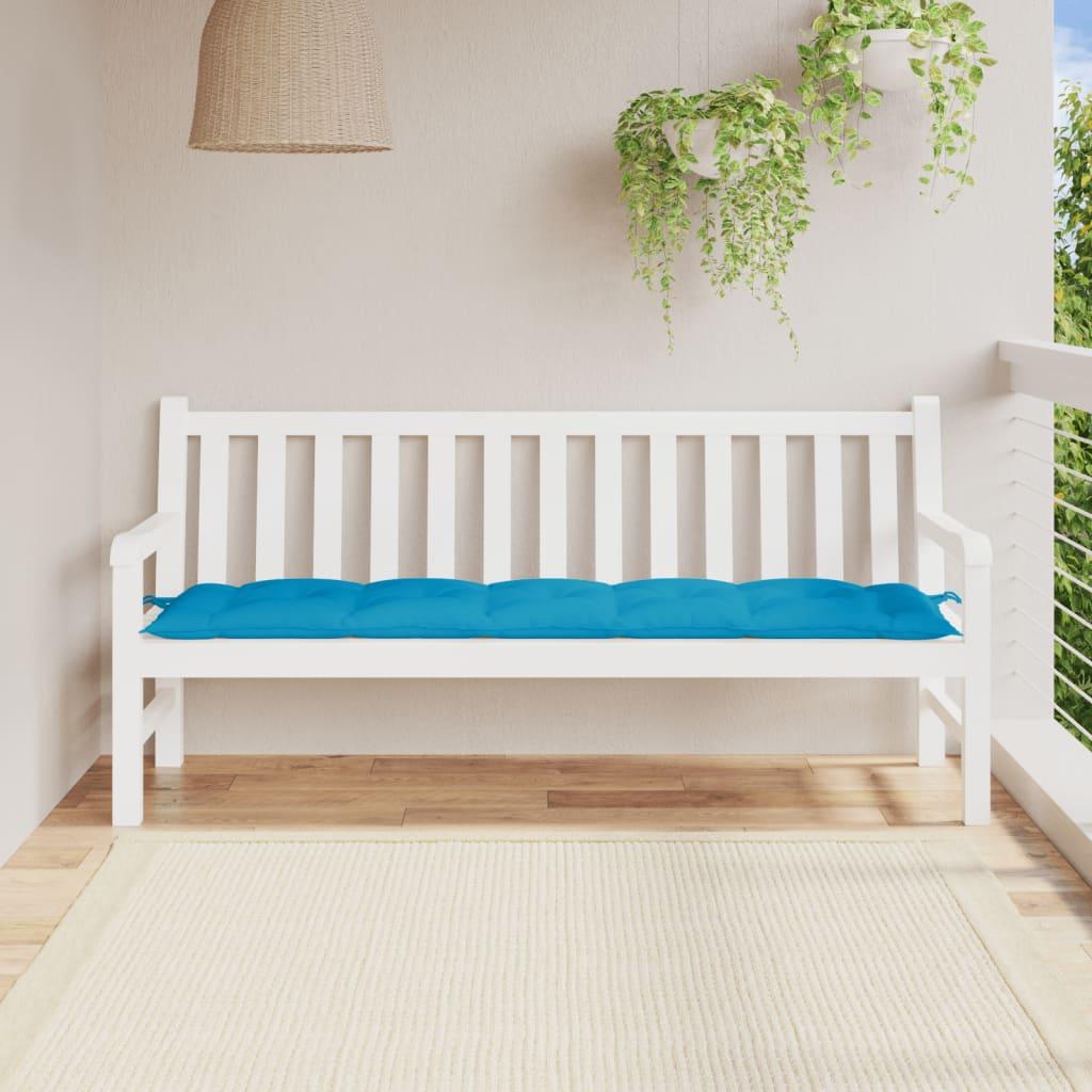 Hynde til havebænk 180x50x7 cm oxfordstof lyseblå