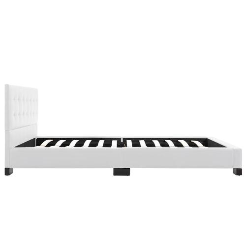 Sengestel 140 x 200 cm hvid kunstlæder