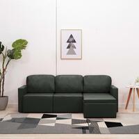 3-personers sovesofa modulær kunstlæder grå