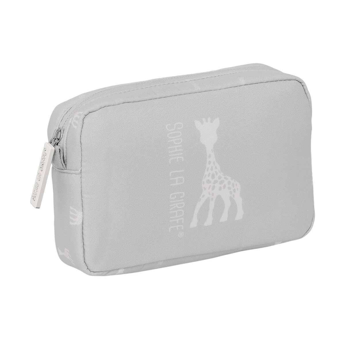 Sophie la Girafe rejsetoilettaske - lysegrå 20 × 13 × 5,5 cm
