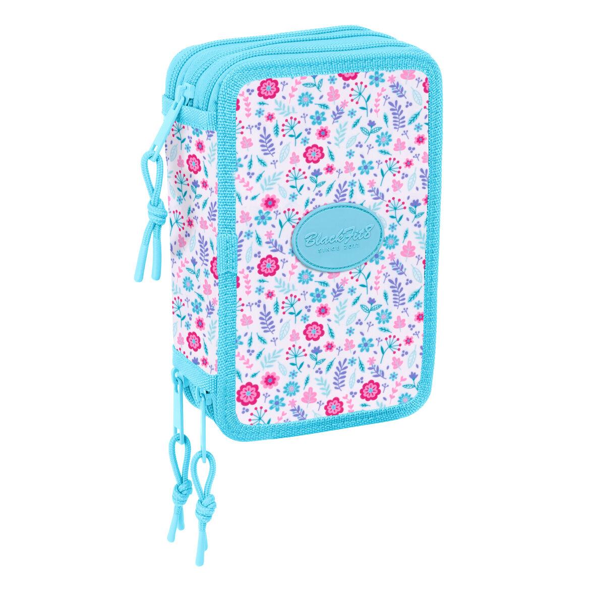 BlackFit8 penalhus med 3 rum - Cool, multifarvet, 37 dele (12,5 × 19,5 × 5,5 cm)