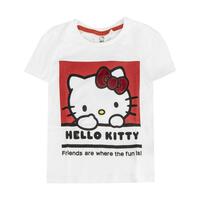 Børne Kortærmet T-shirt Hello Kitty Hvid 6 år