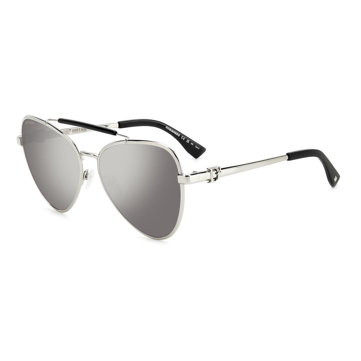 Dsquared2 D2-0093-S-10 damesolbriller - grå, Ø 60 mm
