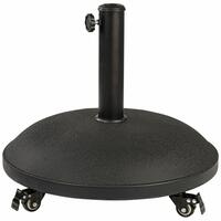 Fod for strandparasol Colorbaby 25 kg Med hjul Sort Stål Cement