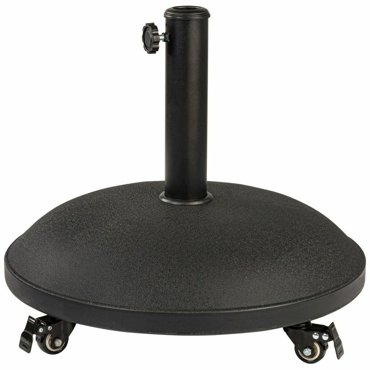 Fod for strandparasol Colorbaby 25 kg Med hjul Sort Stål Cement