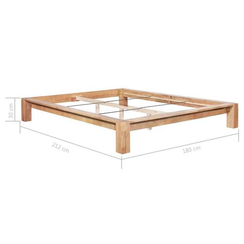 Sengestel massivt egetræ 160 x 200 cm