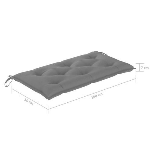 2-personers gyngesofa med palmeblade og hynde 202 cm bambus
