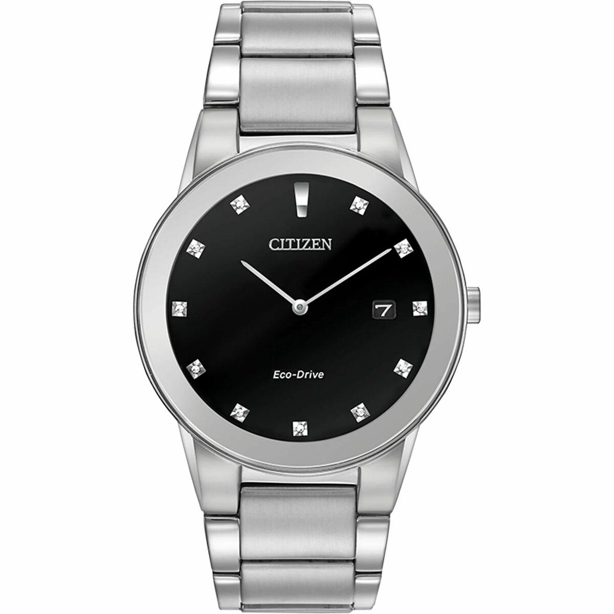 Citizen AU1060-51G herreur - Eco-Drive, Ø 40 mm, sort skive