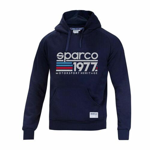 Hættetrøje til Mænd Sparco 1977 Mørkeblå M