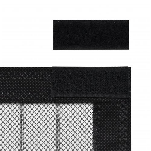 Dørgardin insektnet magnetisk 2 stk. 210 x 100 cm sort (OUTLET A)
