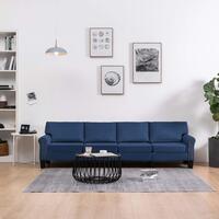 4-personers sofa stof blå