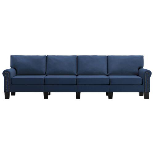 4-personers sofa stof blå