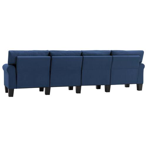 4-personers sofa stof blå