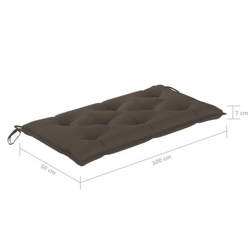 2-personers gyngesofa med palmeblade og hynde 202 cm bambus