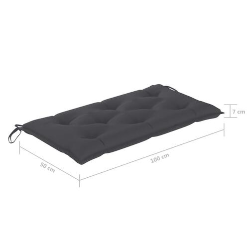 2-personers gyngesofa med palmeblade og hynde 202 cm bambus