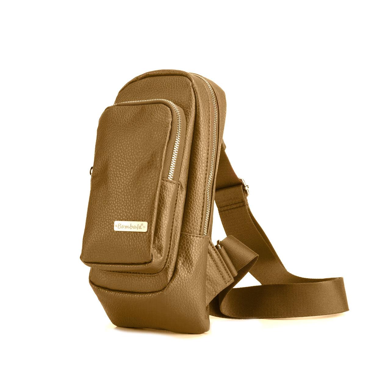 Bombata mobiltaske - brun crossbody 15 × 29 × 10 cm