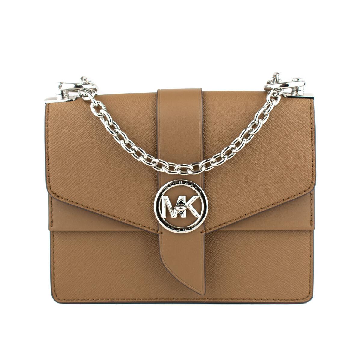 Michael Kors Greenwich skuldertaske - grøn, 20 × 17 × 7 cm