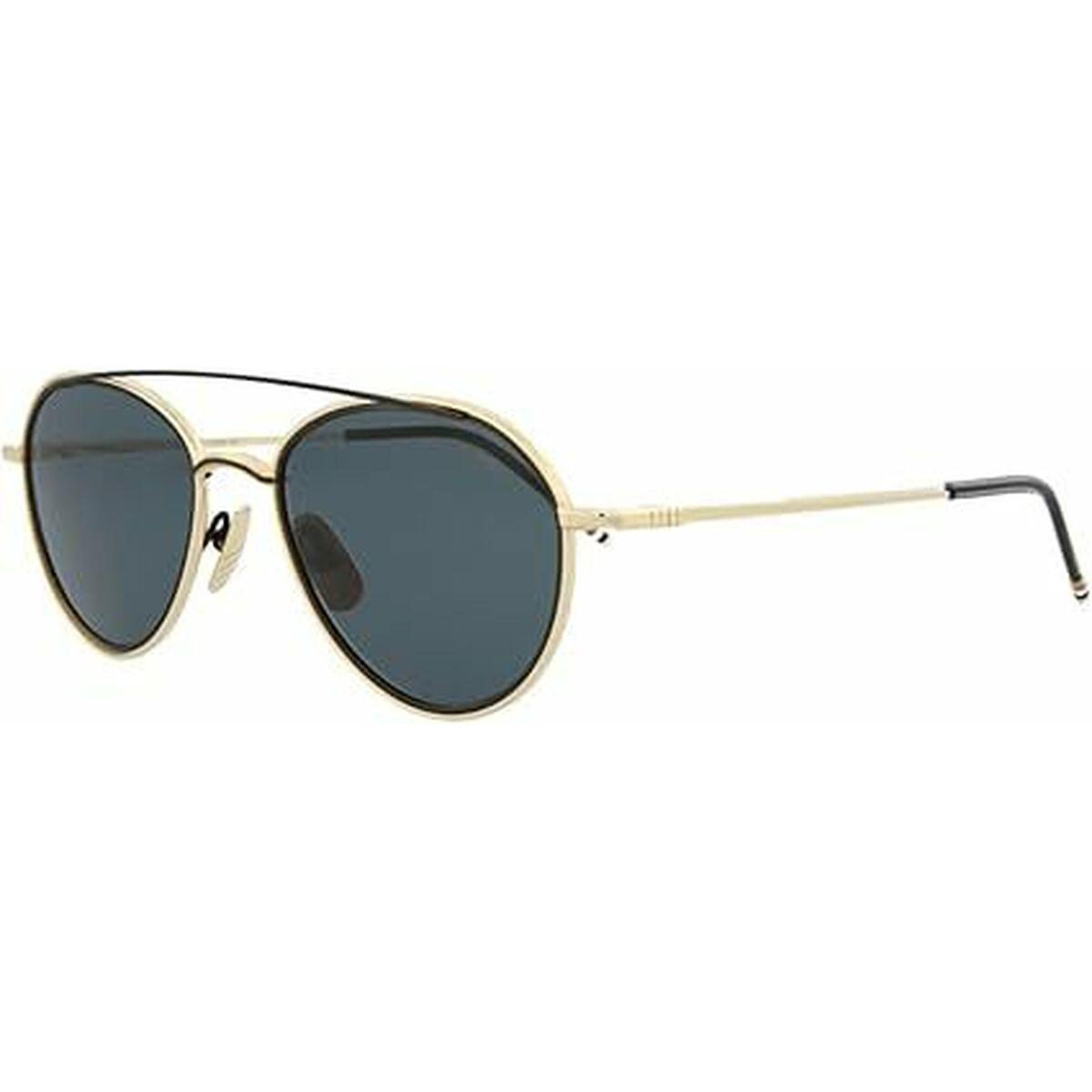 Thom Browne solbriller TB-109-A-T-GLD-BLK-53 - guld/blå, Ø 53 mm