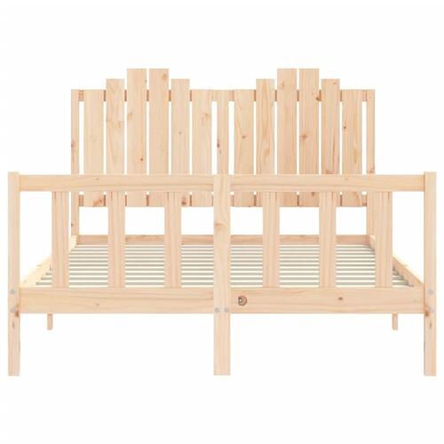 Sengeramme uden madras 140x190 cm massivt fyrretræ