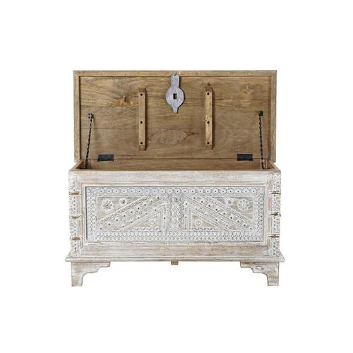 Kiste DKD Home Decor 88 x 40 x 45 cm Hvid Kobber Mangotræ