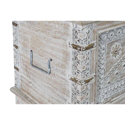 Kiste DKD Home Decor 88 x 40 x 45 cm Hvid Kobber Mangotræ