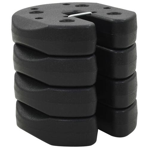 Vægtplader til havepavillon 4 stk. 220x50 mm beton sort (OUTLET A)