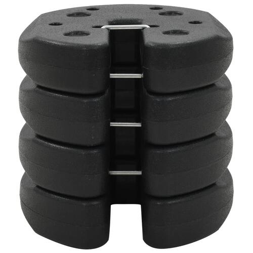 Vægtplader til havepavillon 4 stk. 220x50 mm beton sort (OUTLET A)