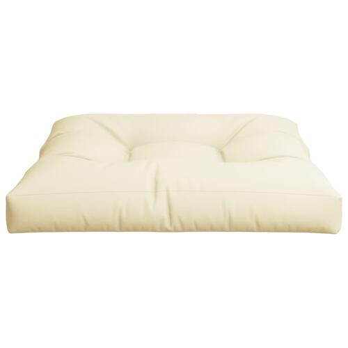 Pallehynde 80x80x12 cm stof cremefarvet