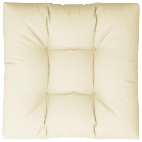 Pallehynde 80x80x12 cm stof cremefarvet