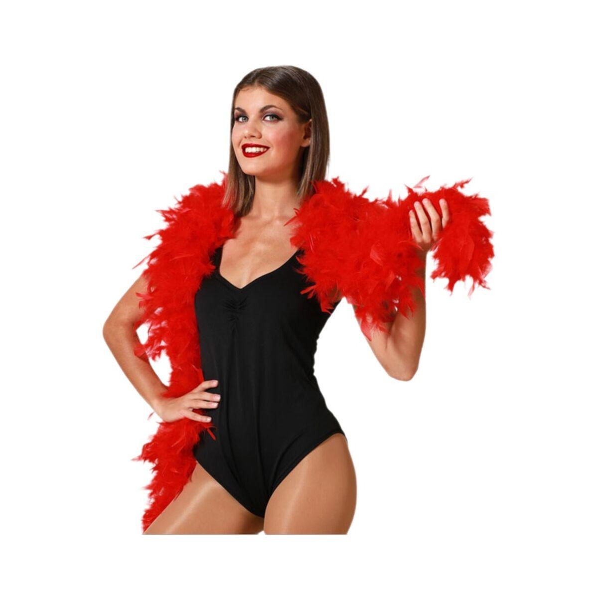 Fjerboa - Rød kostumetilbehør