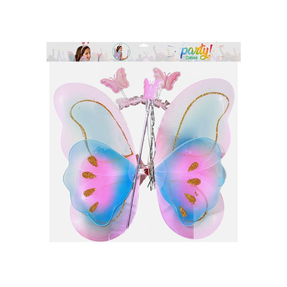 Hårbøjle Sommerfugl - pink festtilbehør