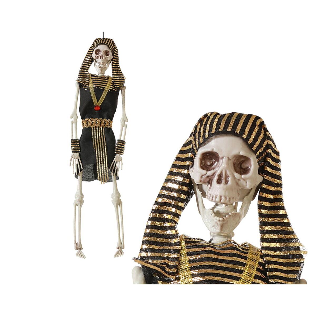 Halloween dekoration skelet - egyptisk mand 40 cm, sort