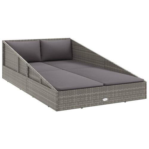 Solseng 110x200 cm polyrattan grå