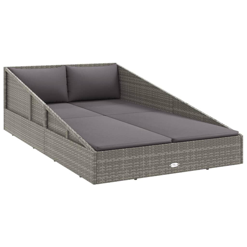 Solseng 110x200 cm polyrattan grå