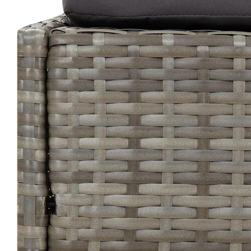 Solseng 110x200 cm polyrattan grå