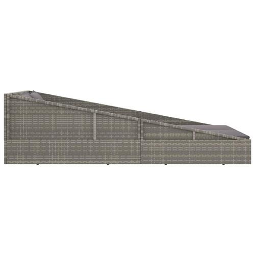 Solseng 110x200 cm polyrattan grå