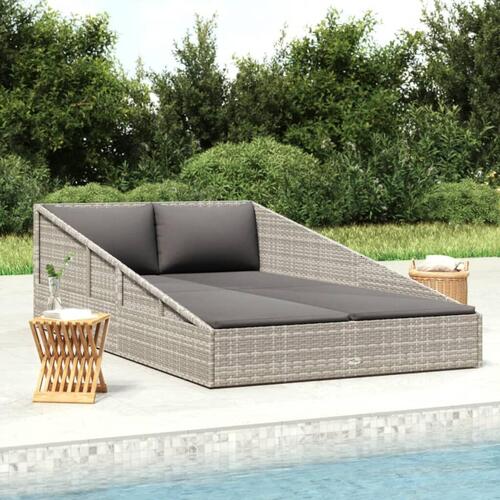 Solseng 110x200 cm polyrattan grå