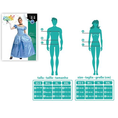 Kostume til voksne Prinsesse Blå M/L