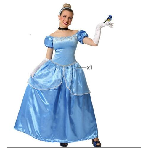 Kostume til voksne Prinsesse Blå M/L