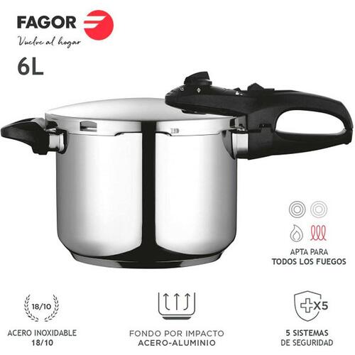 Ekspres-gryde Fagor DUO Rustfrit stål 18/10 6 L