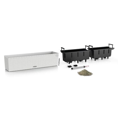 LECHUZA plantekasse BALCONERA Cottage 80 ALL-IN-ONE hvid