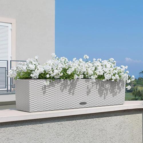LECHUZA plantekasse BALCONERA Cottage 80 ALL-IN-ONE hvid