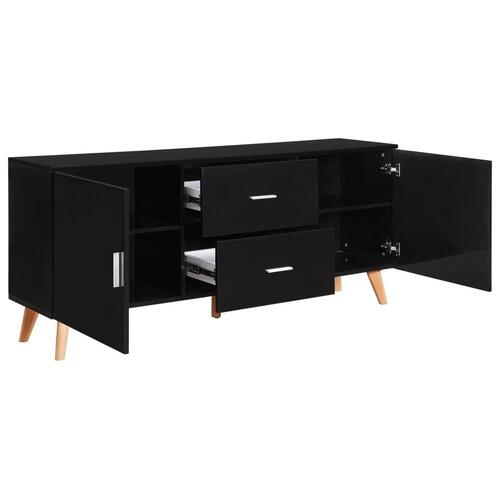 Skænk 160 x 40 x 70 cm MDF sort