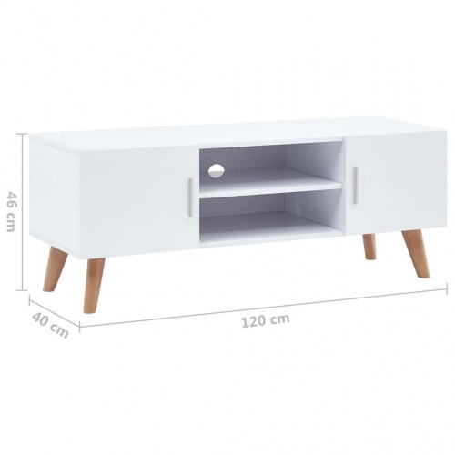Tv-skab 120 x 40 x 46 cm MDF hvid