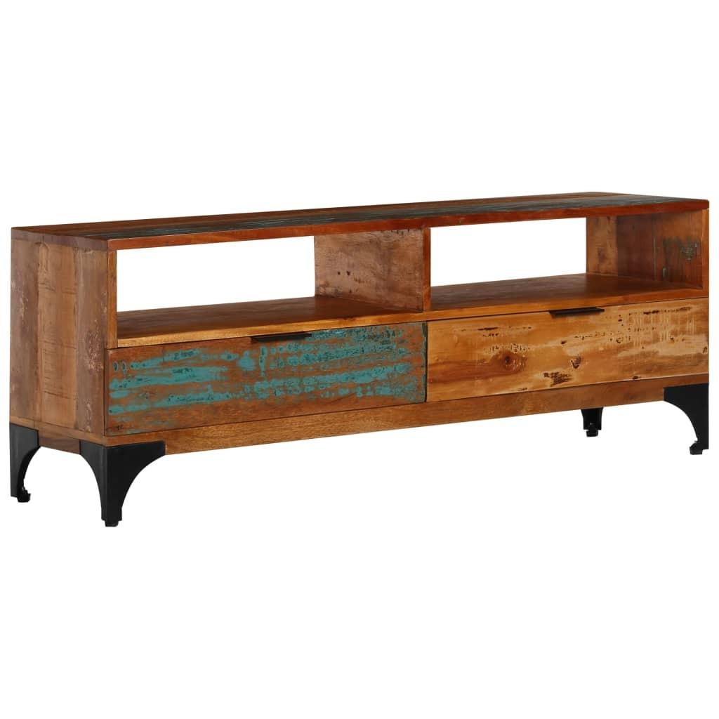 Tv-skab 118x35x45 cm massivt genbrugstræ