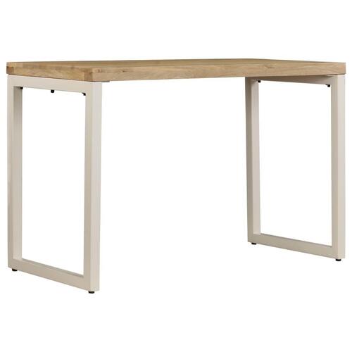 Spisebord massivt mangotræ og stål 115 x 55 x 76 cm