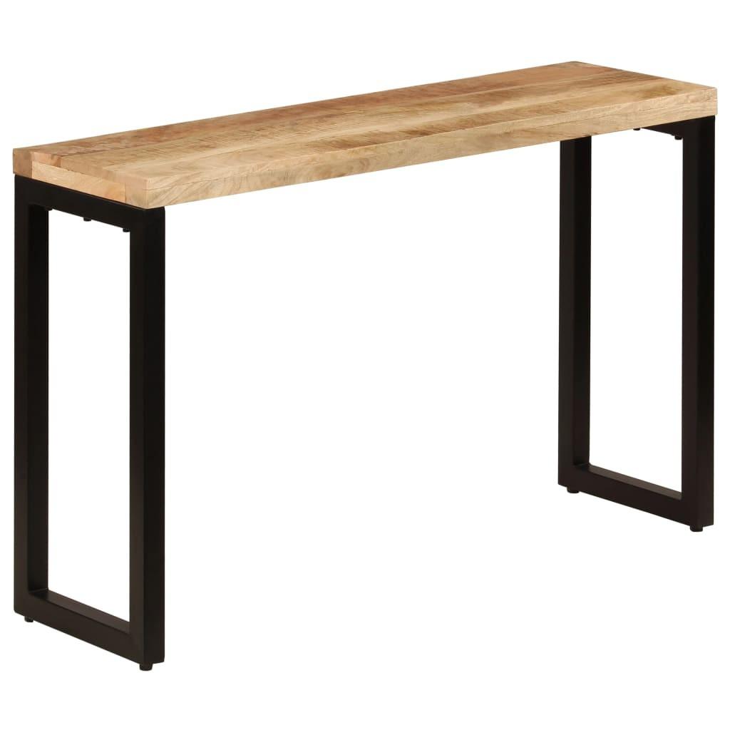 Konsolbord 120x35x76 cm massivt mangotræ og stål