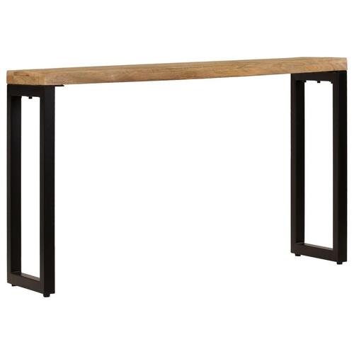 Konsolbord 120x35x76 cm massivt mangotræ og stål