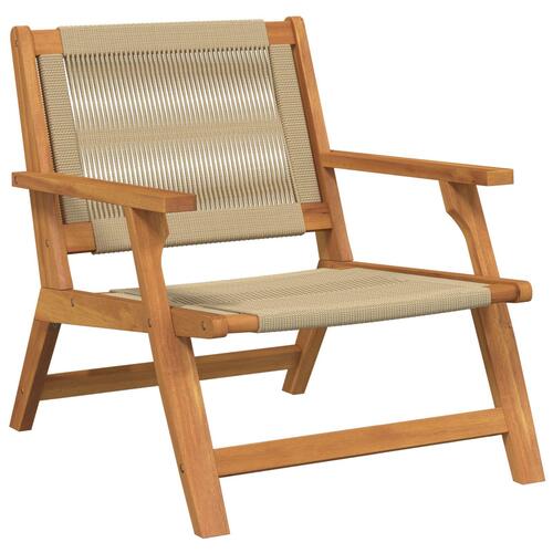 Havestole med Bord 3 stk Beige Solid Akacietræ