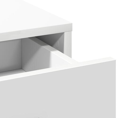 3-delt Makeupbord Sæt med LED i Hvidt Konstrueret Træ